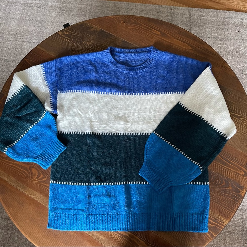 Striped blue sweater